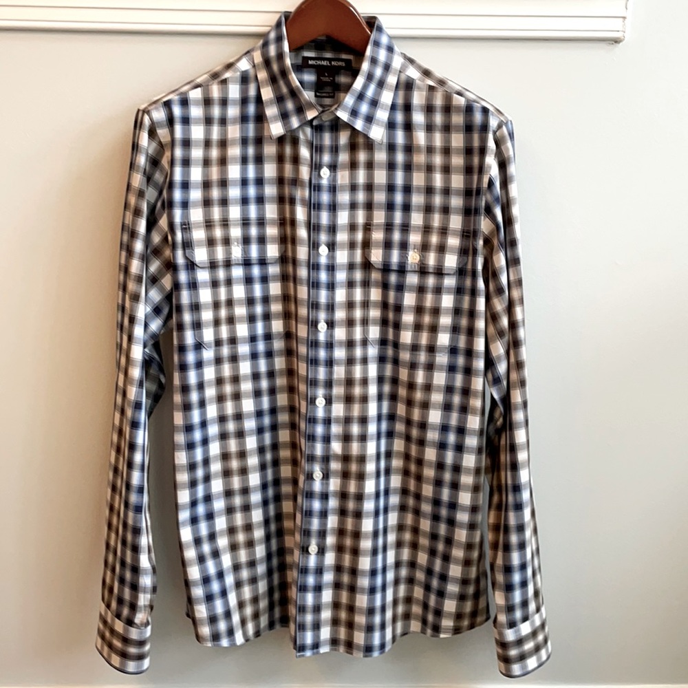 Men's Michael Kors Plaid Button Down Shirt